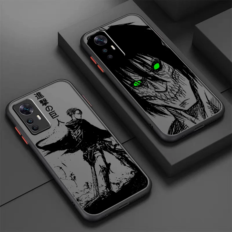 Attack On Titan Cool Comic Art translúcido esmerilado para Xiaomi Mi 13 12 12T 11T 11 11i 10T 10 9T Pro Lite Ultra 5G mate - imagen 3