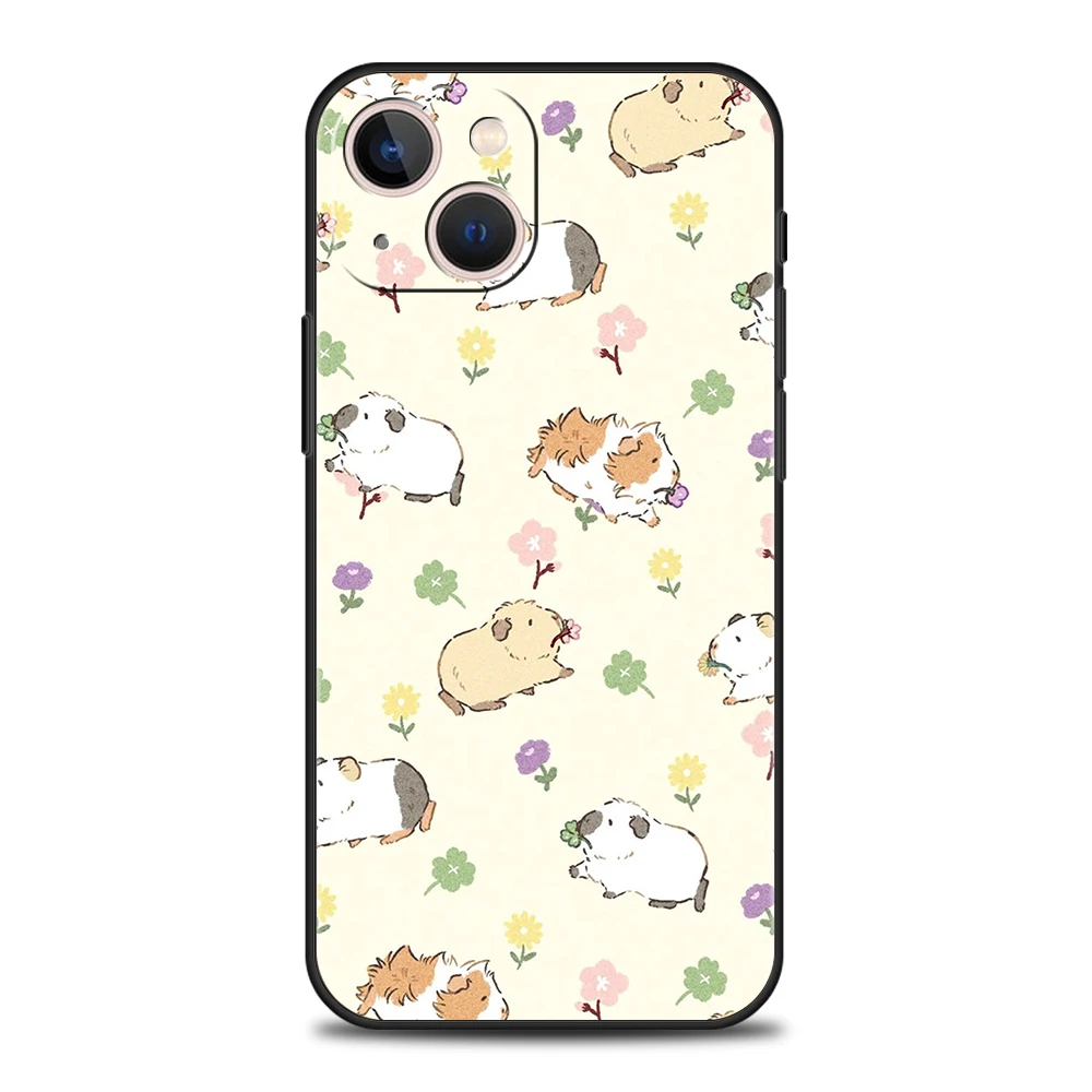 Funda de teléfono de lujo para iPhone 17 Air 16E 16 11 15 14 Pro MAX 12 13 7 8 Plus X XR XS SE 2022 cubierta Animal conejillo de indias Cavy lindo - imagen 3