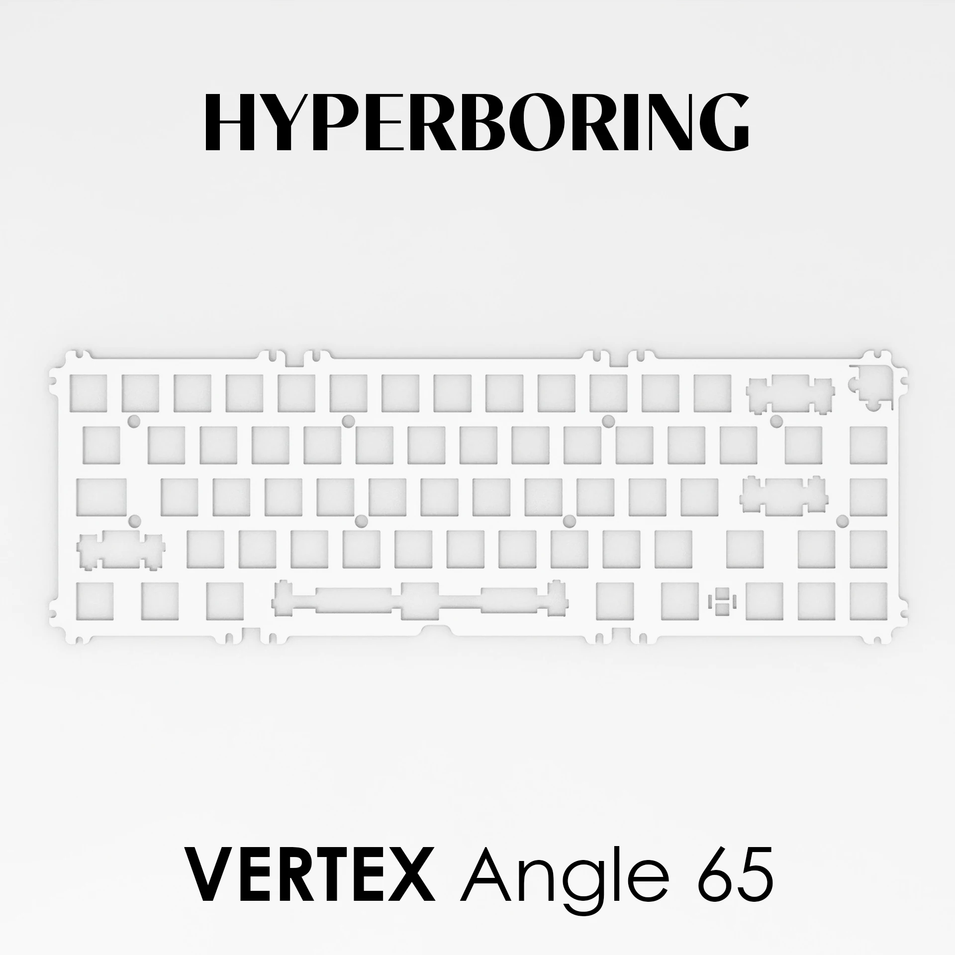 Keebox-Kit de teclado Vertex Angle 65, placa de posicionamiento PC PP FR4, placa de aluminio montada - imagen 2