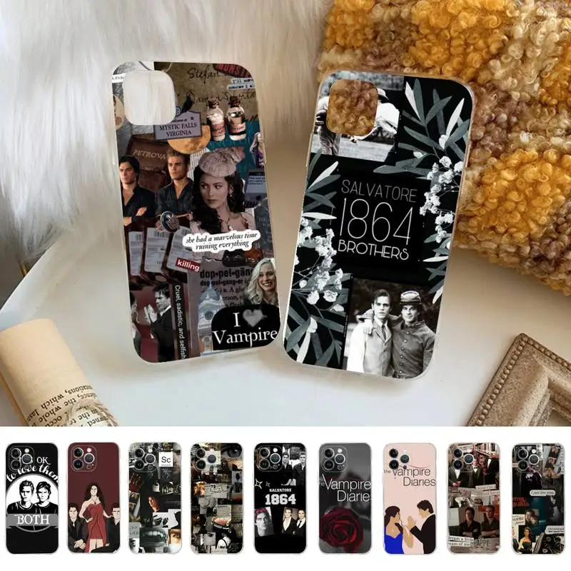 Funda de teléfono The Vampire Diaries para iPhone 14, 11, 12, 13, Mini Pro, XS Max, 6, 7, 8 Plus, X, XR, SE, 2020