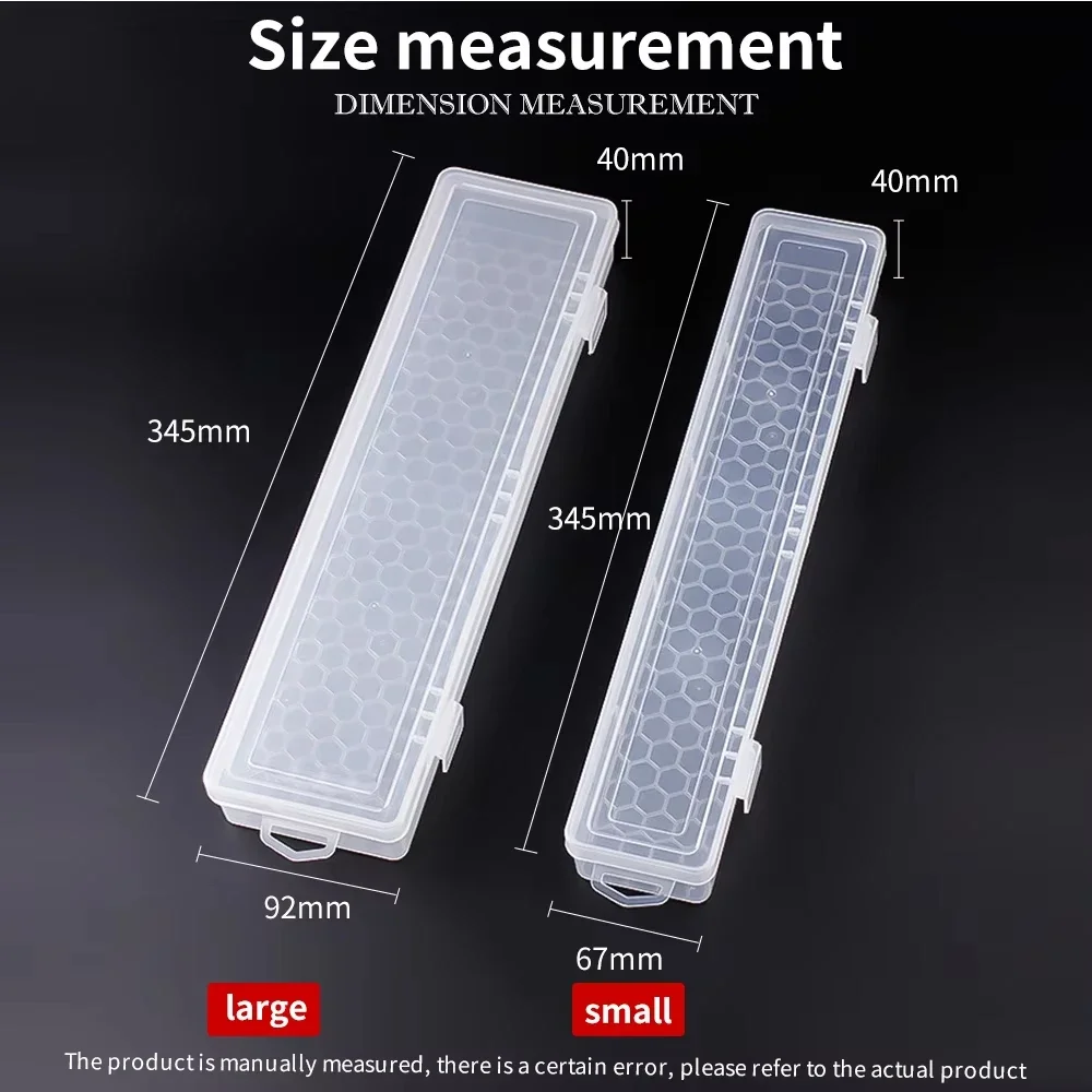 LUXIANZI-caja de almacenamiento transparente para pinceles, bolígrafos de acuarela, pintura, lápices, manualidades, herramientas manuales, caja de herramientas de plástico - imagen 3