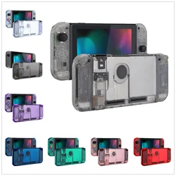 ExtremeRate Carcasa Trasera Transparente para Joy-Con Nintendo Switch