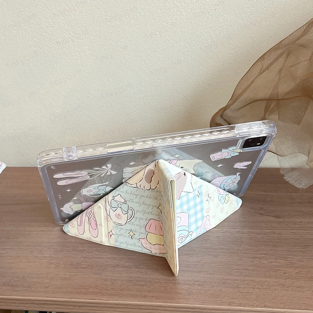 Funda bonita de gato de dibujos animados para iPad A16 11th 2025 Pad 10 10th Generation 2024 Pro 11 Air 11 "Air 5 4 cubierta de 10,9 pulgadas con portalápices - imagen 3