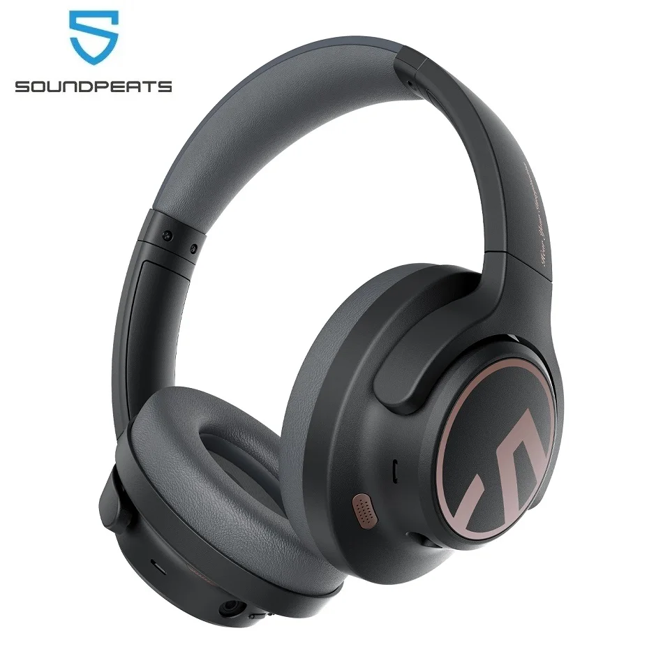 SoundPEATS Space Headphones Bluetooth 5,3 Auriculares inalámbricos híbridos con cancelación activa de ruido, reproducción de 123 horas, micrófono, conexión multipunto