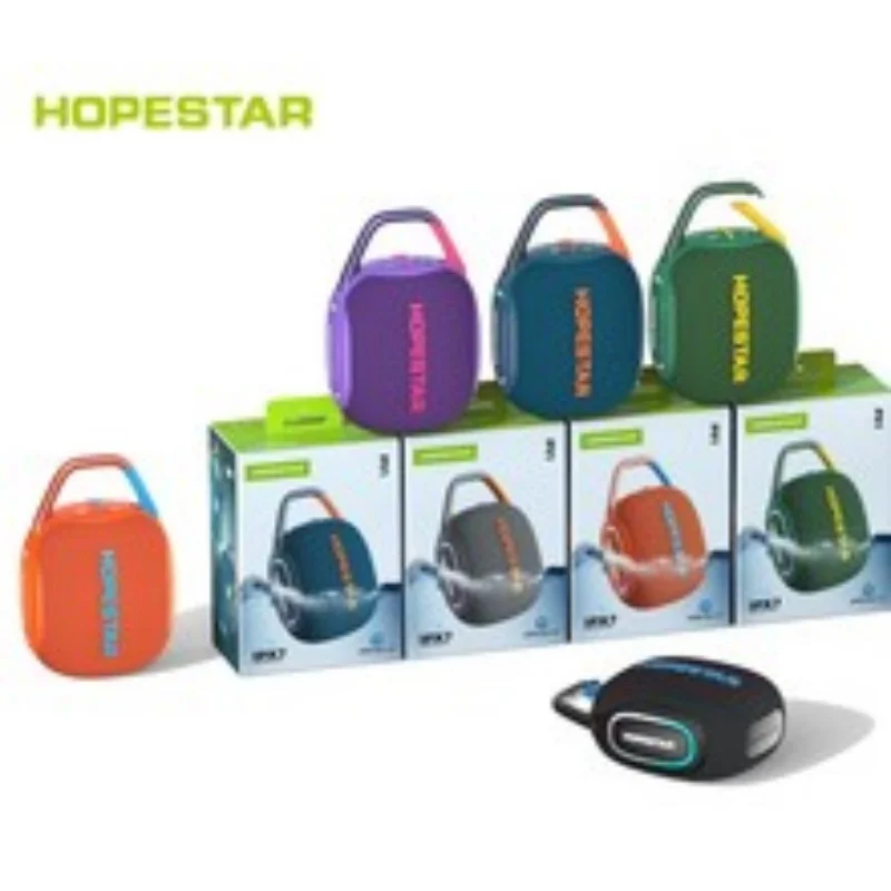 HOPESTAR P91 Altavoz Bluetooth resistente al agua Altavoz portátil inalámbrico con clip para exteriores con reproducción de tarjeta TF para ciclismo Camping Clip5 - imagen 5