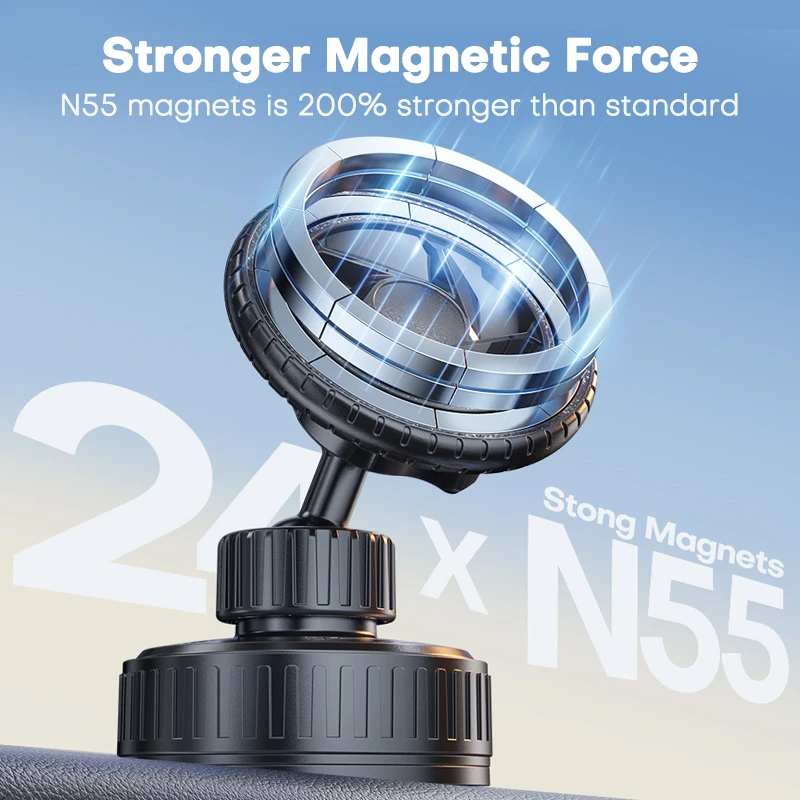 Soporte magnético para teléfono de coche QOOVI, soporte para teléfono móvil para salpicadero, imán de ventilación de aire, soporte GPS para iPhone 16 15 Xiaomi Samsung - imagen 2