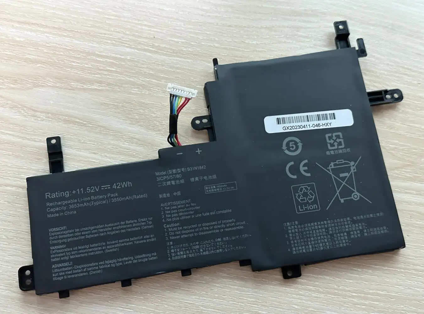 B31N1842 batería del ordenador portátil para ASUS VivoBook 15 F513EA K513E KM513UA M513IA S513EA S531F S533UA X513EA X531FA X531FL 42WH - imagen 2