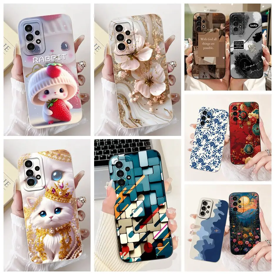 Para Samsung Galaxy A52 funda A52s A72 nueva funda de lujo pintada con caramelo funda de silicona suave para Samsung A52 A 52 s Galaxy A72 5G bolsas