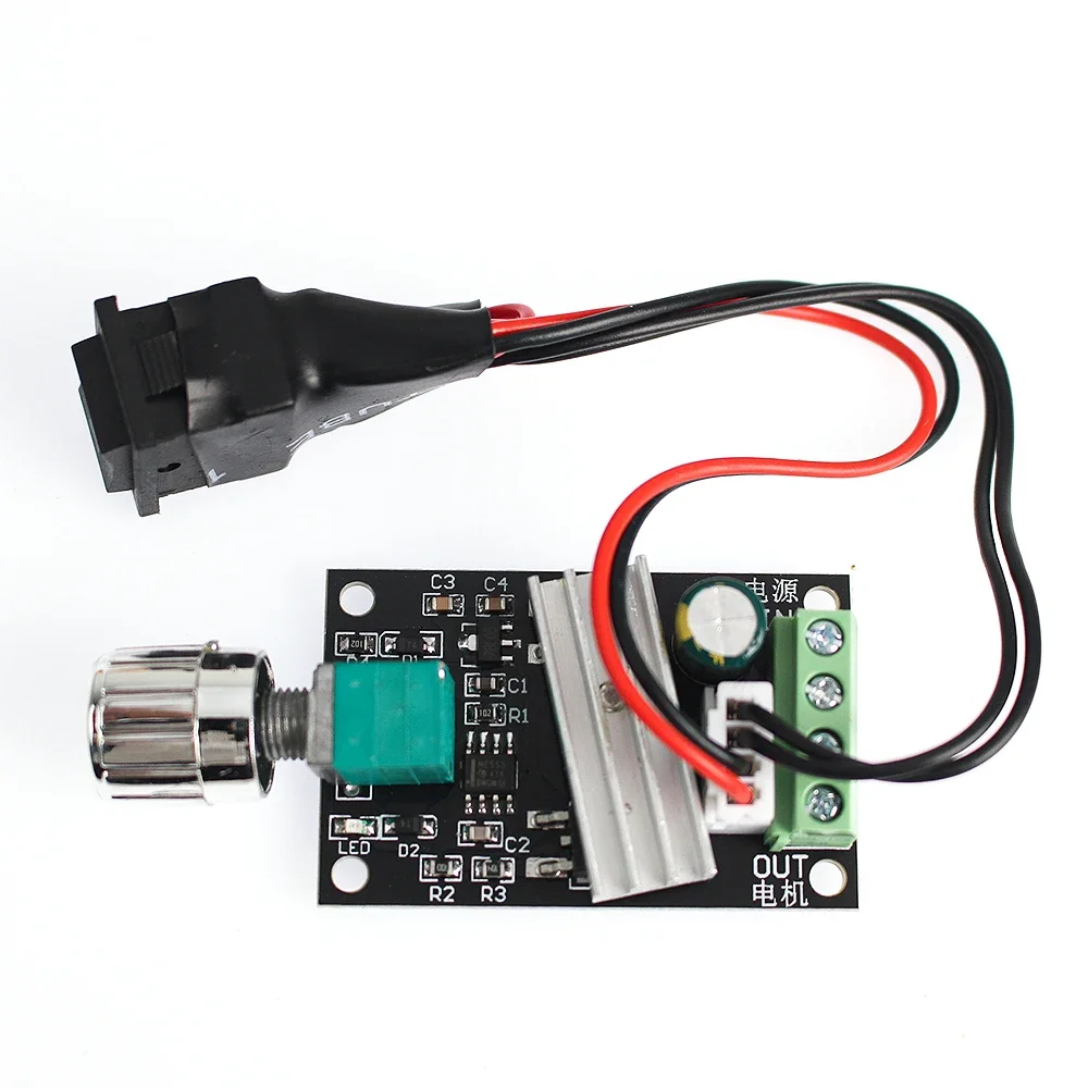Controlador de velocidad del Motor DC 6V-28V 3A PWM DC regulador de velocidad del Motor con interruptor de arranque y parada controlador de velocidad del Motor - imagen 2