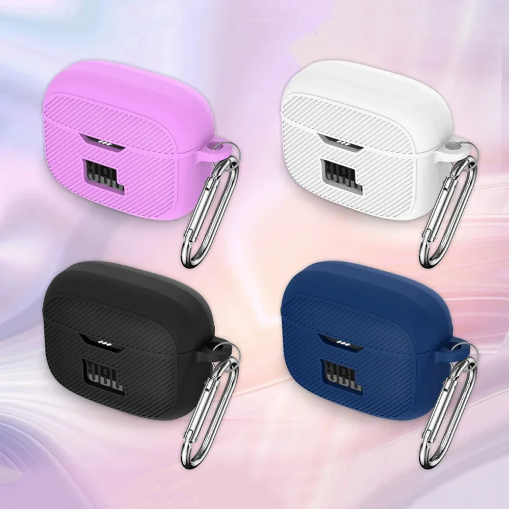 Funda de silicona para auriculares JBL Tune 230NC/Vibe Beam/Vibe Buds/Endurance Race/Tune Bubs TWS, funda para auriculares inalámbricos con gancho - imagen 2
