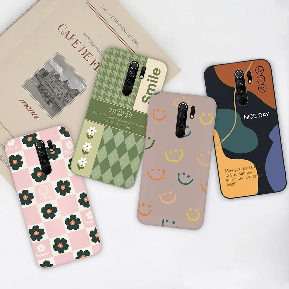 Funda de teléfono para Xiaomi Redmi 9 9 Prime, bonito diseño de dibujos animados de dinosaurio, carcasa protectora de silicona suave para Xiaomi Poco M2 - imagen 2