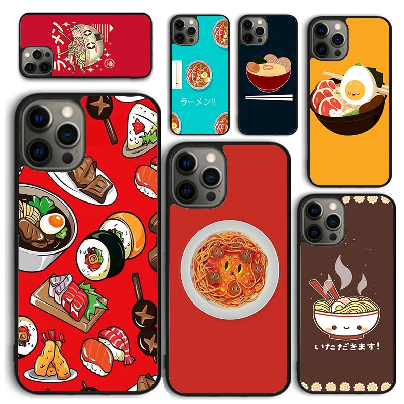 Funda de teléfono Ramen de comida japonesa para iPhone 17 Air 16 Coque 15 14 12 13 PLUS 11 PRO MAX contraportada Fundas Shell