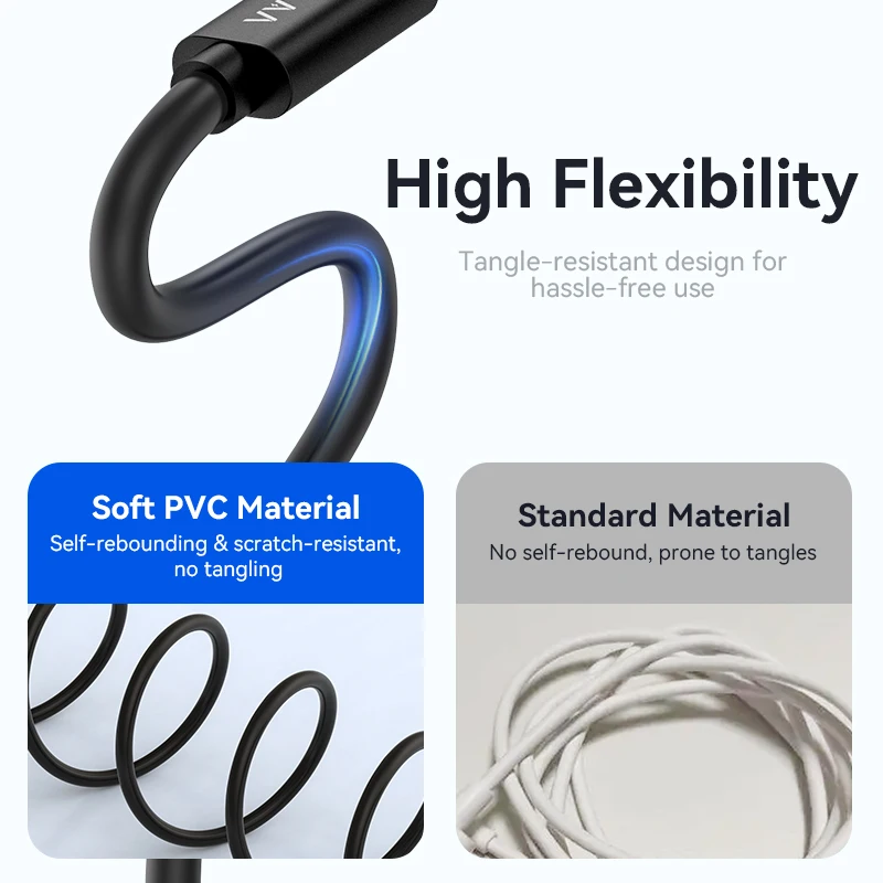 KUULAA Cable USB C a USB tipo C 60W para iPhone Samsung iPad Pro Cable de carga rápida Cable USB C de carga rápida - imagen 3