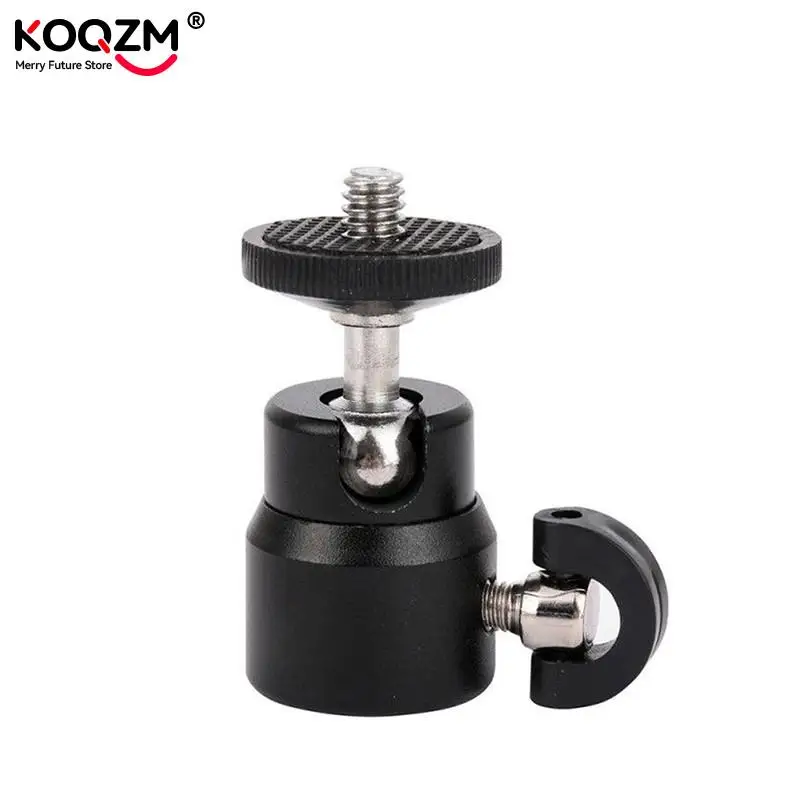 Trípode para cámara con luz LED, soporte de Flash, adaptador de Zapata, soporte de cabeza esférica, 1/4, 1 unidad