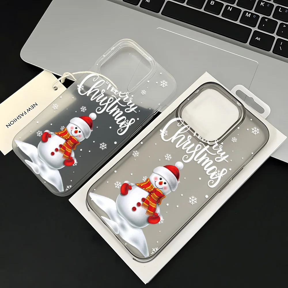 Funda de teléfono mate Feliz Navidad para iPhone 16 Pro Funda iPhone 13 15 Pro Max 14 11 12 16promax 15promax 14promax Funda de silicona - imagen 4