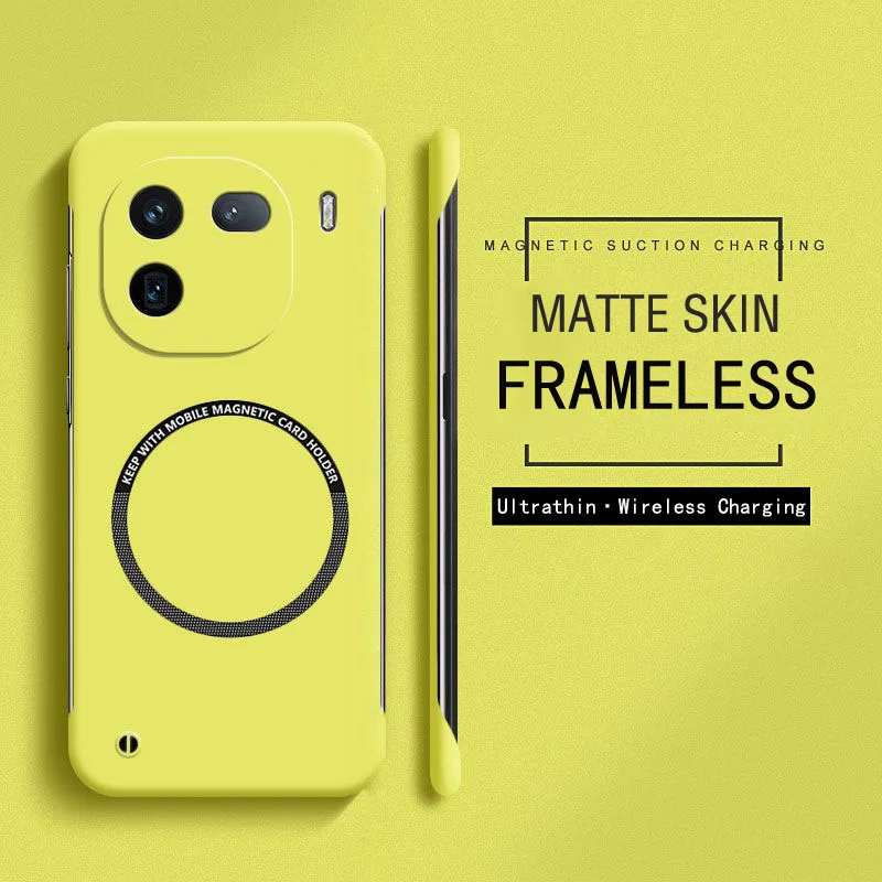 Funda ultradelgada magnética sin marco para Oppo Reno 8 Pro 8T 10 11 11F 12 12F, cubierta trasera mate de PC dura con carga inalámbrica Global - imagen 2