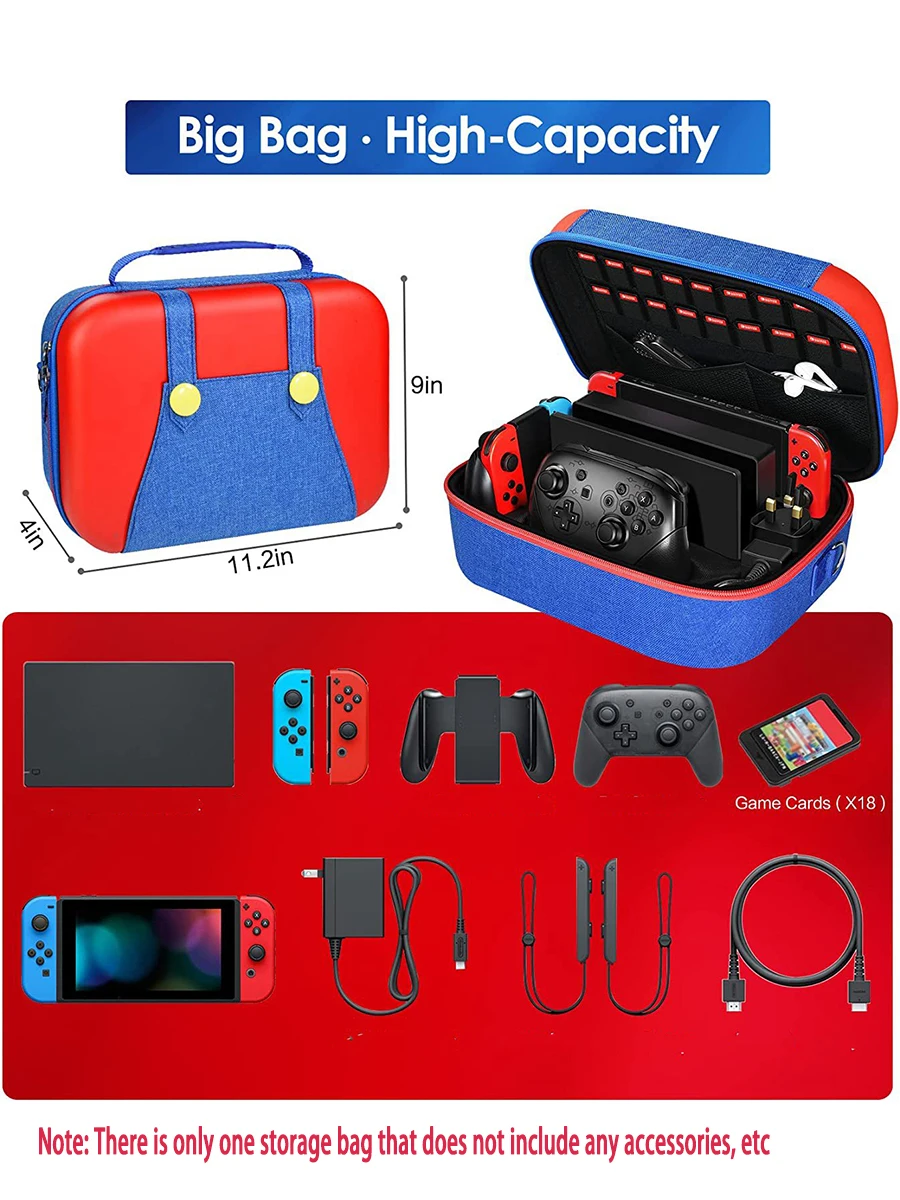Lindo estuche de almacenamiento de juegos para interruptor tema bolsa de mano accesorios de interruptor de consola bolsa portátil switchOLED bolso cruzado