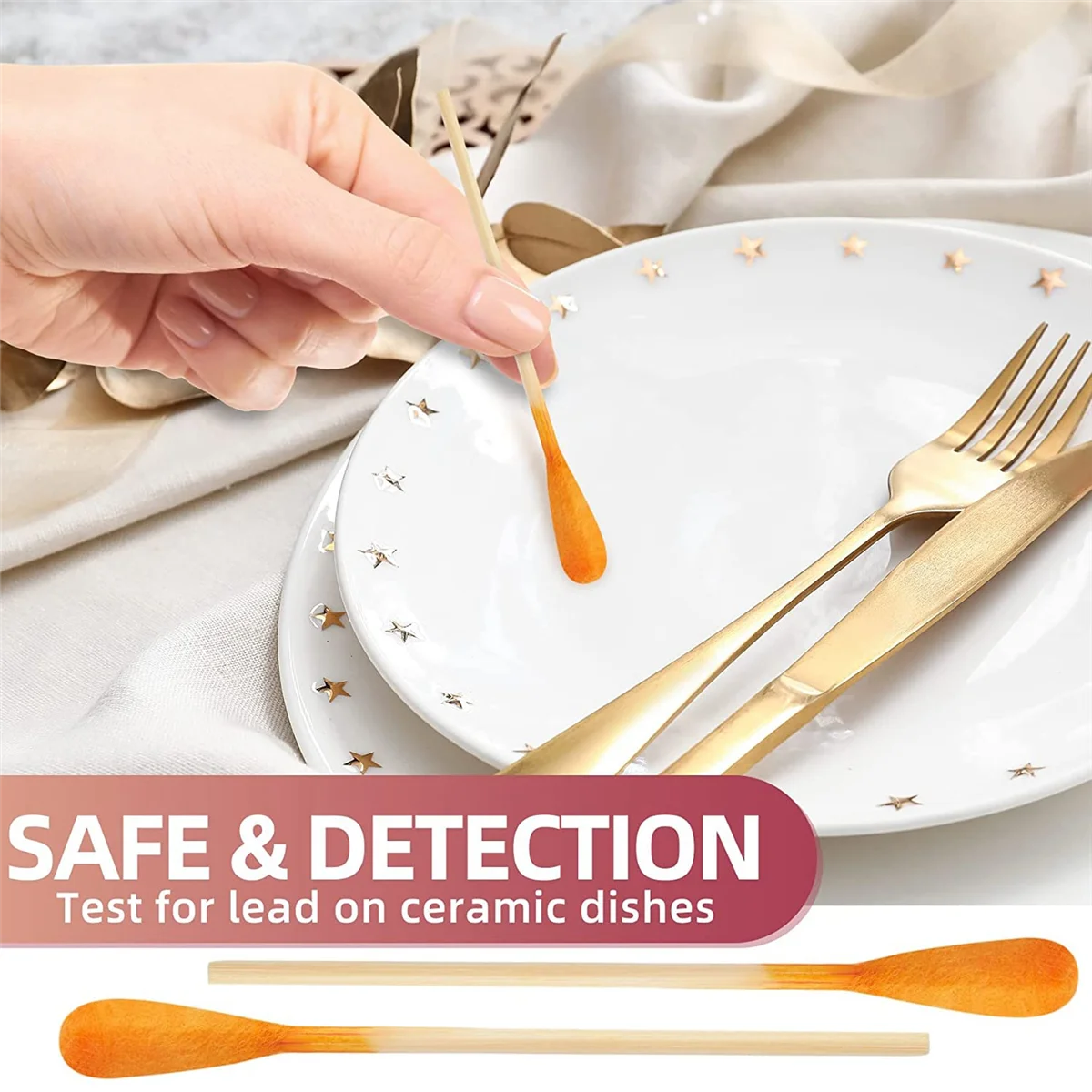 Hisopos de prueba de plomo, Kit de prueba de pintura de plomo, uso de hisopo de verificación de plomo, resultados de prueba en (30 piezas) - imagen 5