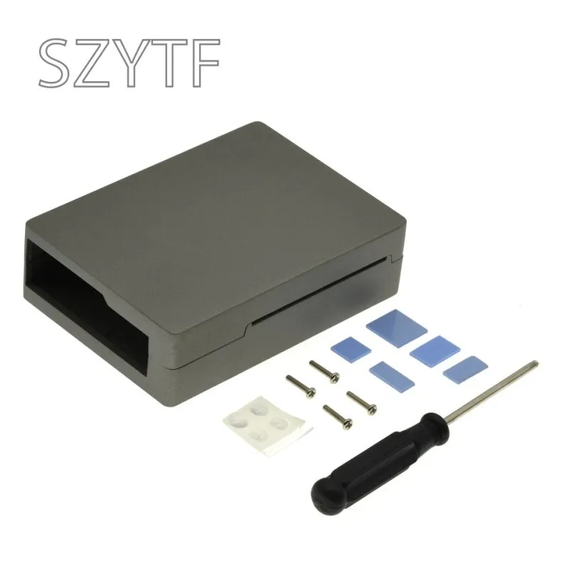 Caja Raspberry Pi 2 3B 3B+ 4B – Caja metálica de aleación de aluminio con pilares de disipador de calor integrados, refrigeración pasiva, sin ventilador - imagen 4