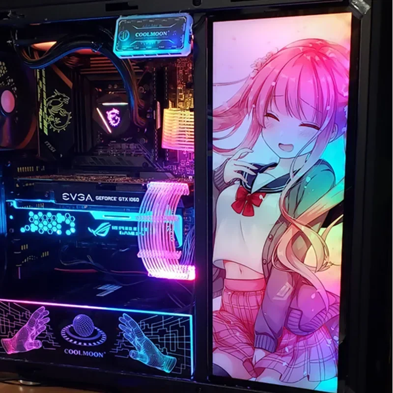 Panel de placa trasera GPU, tablero de luz ARGB de chasis para decoración de PC, Panel lateral de tarjeta gráfica personalizado ARGB/RGB/Molex colorido - imagen 3
