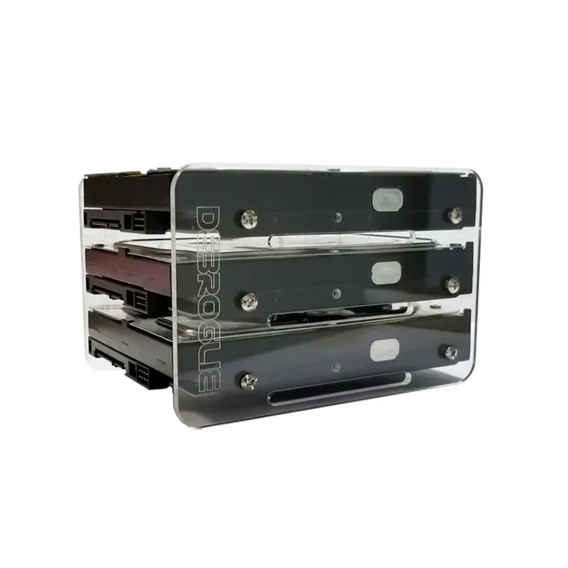 Soporte de almacenamiento para disco duro de 3,5 pulgadas, soporte para HDD multicapa acrílico transparente de 2/3/4/6/8/10/12 capas, accesorios para PC MOD