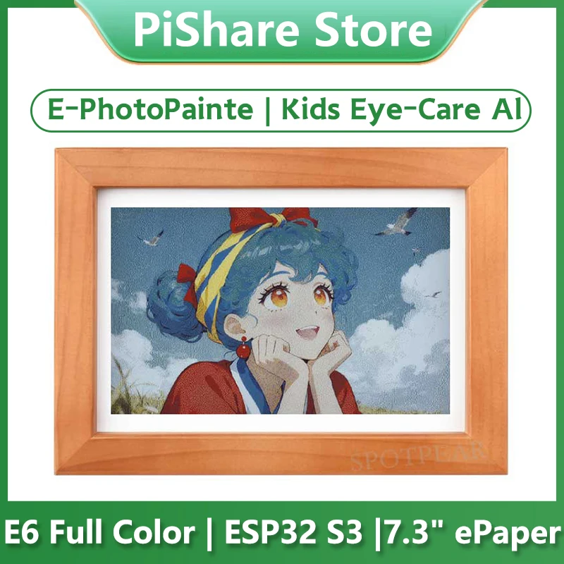 ESP32-S3 AI imágenes de voz Chat Robot Placa de desarrollo Marco de fotoPainter Pantalla de tinta de papel electrónico 7,3 pulgadas E6 a todo color Deepseek