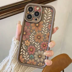 Funda protectora iPhone con lente cámara – Patrón Floral