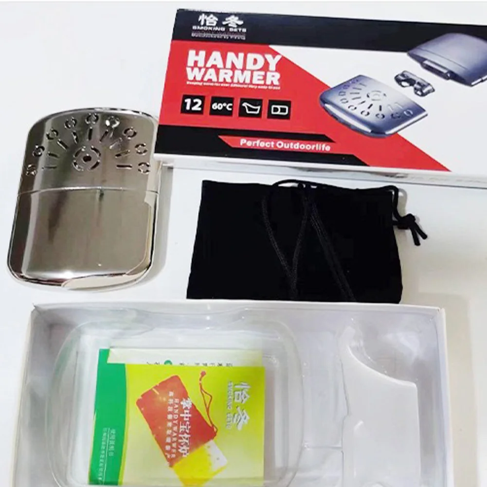 Calentador de manos reutilizable, calentador catalítico de combustible portátil, calentador de invierno de bolsillo de aleación de Metal para el hogar, oficina, Camping al aire libre, pesca - imagen 5