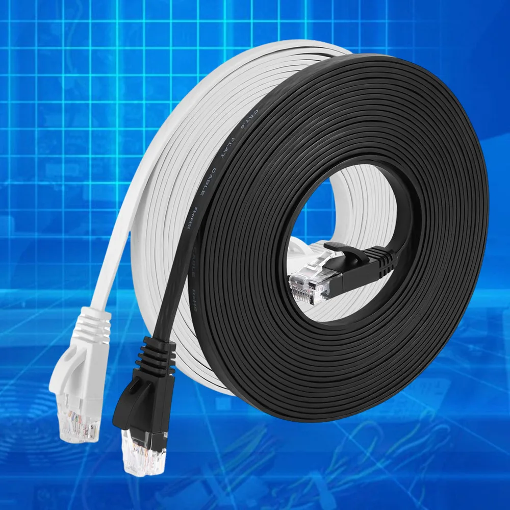Cable Ethernet Cat6 Lan Cable 10m 20m 30m UTP Cat 6 RJ 45 Cable de red divisor RJ45 Cable de conexión de par trenzado para enrutador de ordenador portátil