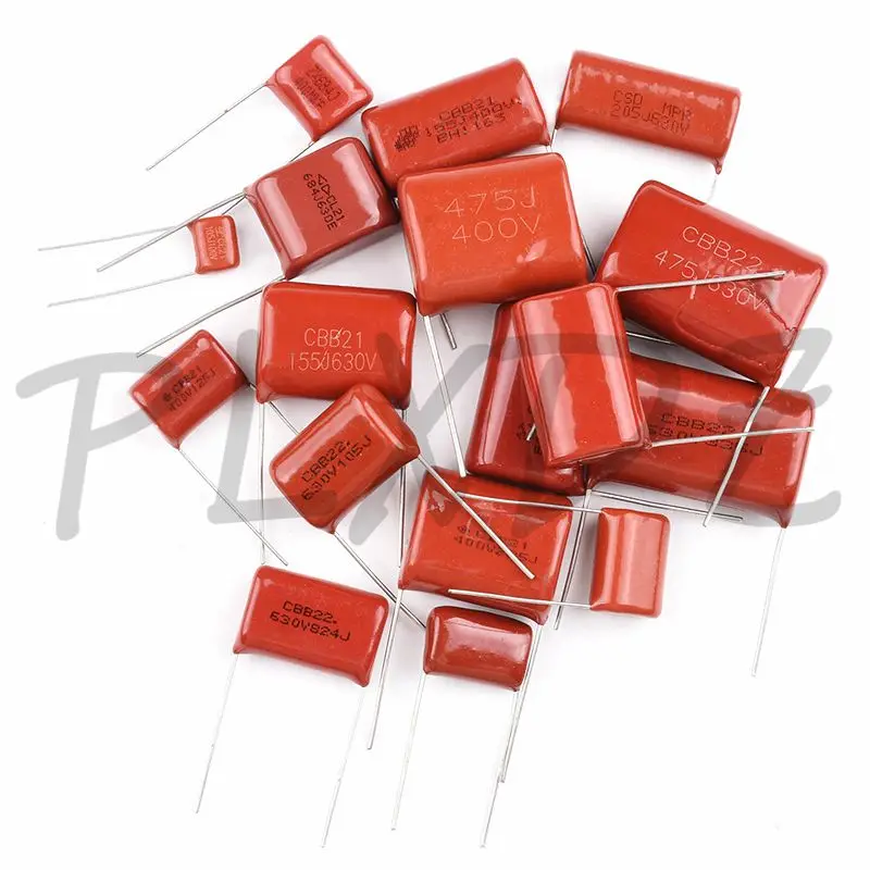 Condensador de película de polipropileno CBB, 10 piezas, 63V, 100V, 250V, 400V, 450V, 630V, 2000V, 101, 103, 104, 105, 221, 222, 223, 224, 225, 332, 333, 334 - imagen 2