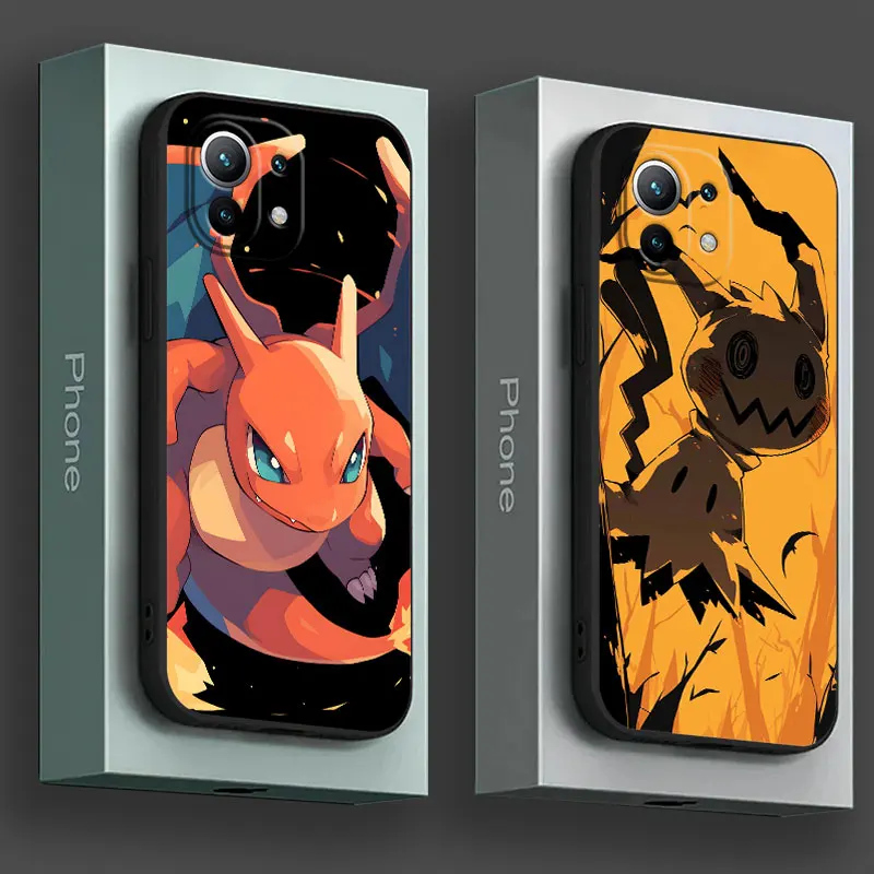 Charizard Mimikyu Dark Pokemons funda de teléfono para Xiaomi Poco X7 X6 X5 X4 X3 M7 M6 M4 F7 F6 Pro 15 Ultra 11T 12T 13T 14T Pro