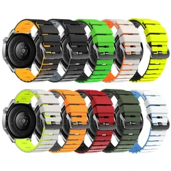 Correa de silicona de dos tonos de 22mm para COROS APEX 2 Pro 46mm/PACE Pro 3 bandas suaves deportivas para SUUNTO RACE 2/S RUN accesorios de pulsera