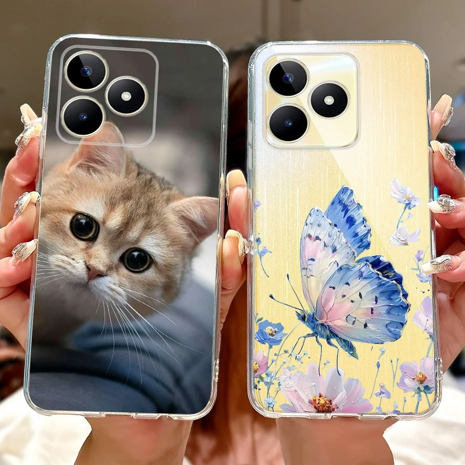 Para Realme Note 50 funda RealmeC51 C 53 funda pintada de lujo funda de teléfono de silicona suave para Realme C53 C 51 Note50 RealmeC53 Fundas - imagen 5