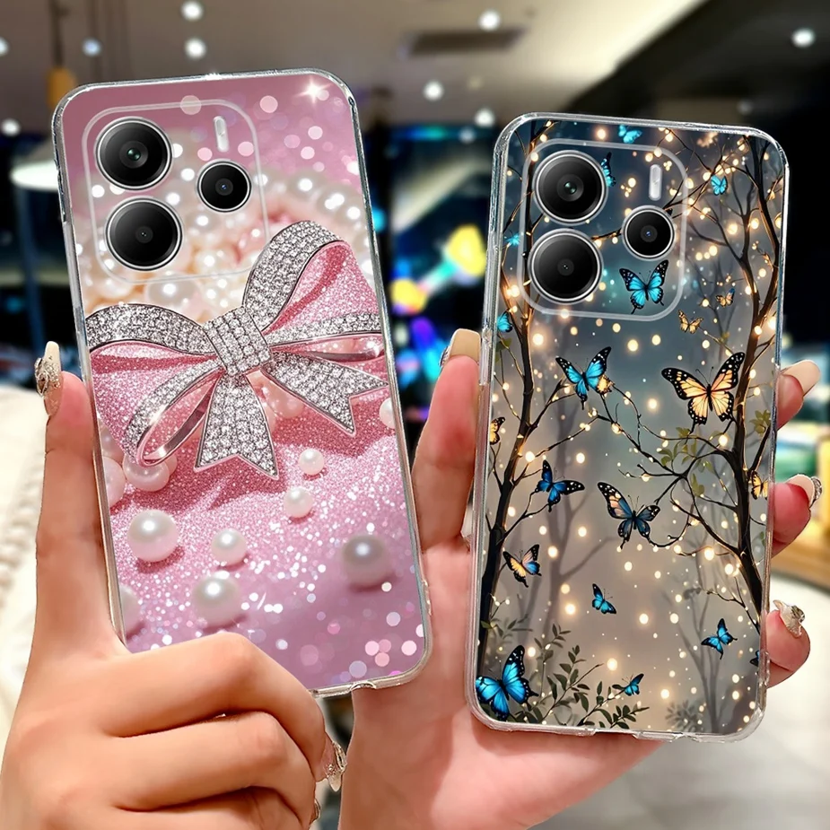 Para Xiaomi Redmi Note 14 4G 5G funda nueva moda pintada funda de teléfono de silicona transparente para Redmi Note 14 5G Note14 4G bolsas suaves - imagen 5