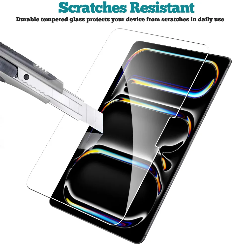 2 uds Protector de pantalla de vidrio templado para ipad Pro 13 Air 11 2024 M4 M2 Air 5 4 11 2018-2022 película - imagen 5