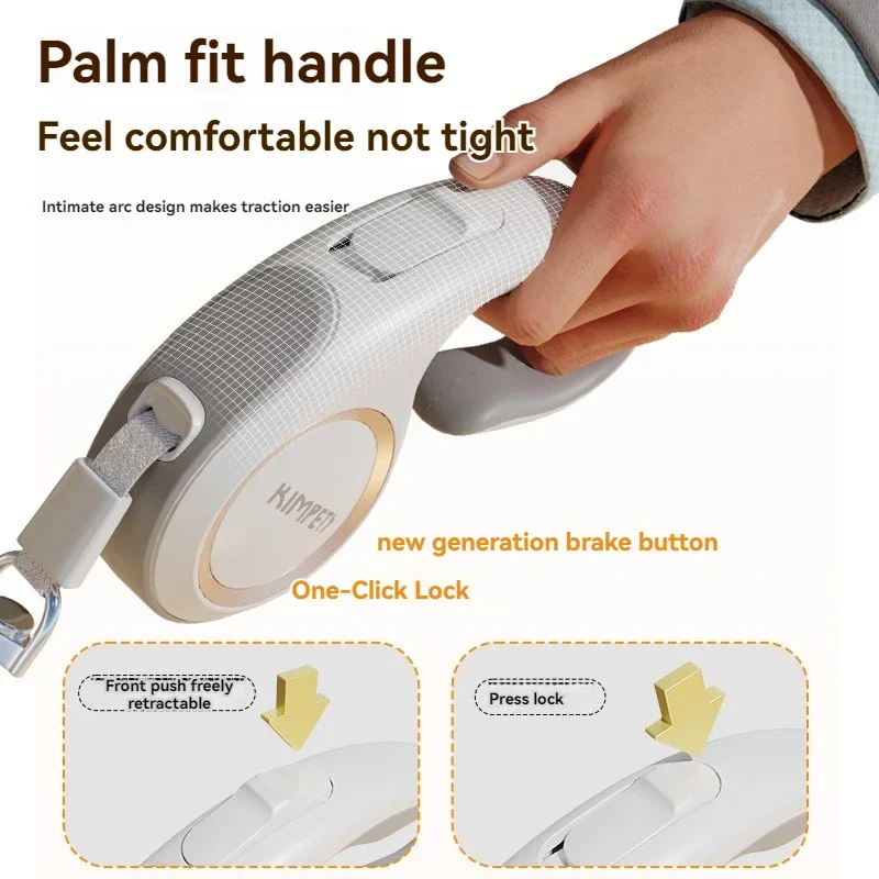 Correa retráctil de terileno para perros y mascotas, cinturón de cuerda, correa retráctil Flexible automática para caminar, correr, cinturón de cuerda de tracción, 3 metros - imagen 3