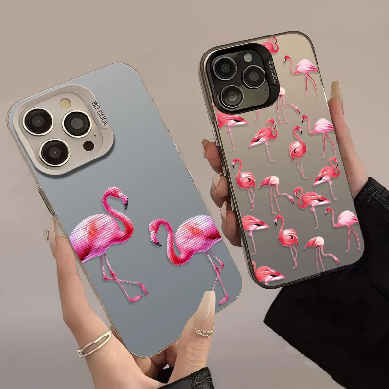 Funda con patrón de flamenco animal para Samsung Galaxy S23 S24 S25 S22 Ultra S21 Plus FE A56 A36 A26 5G A16 A06 4G Note 20 contraportada - imagen 2