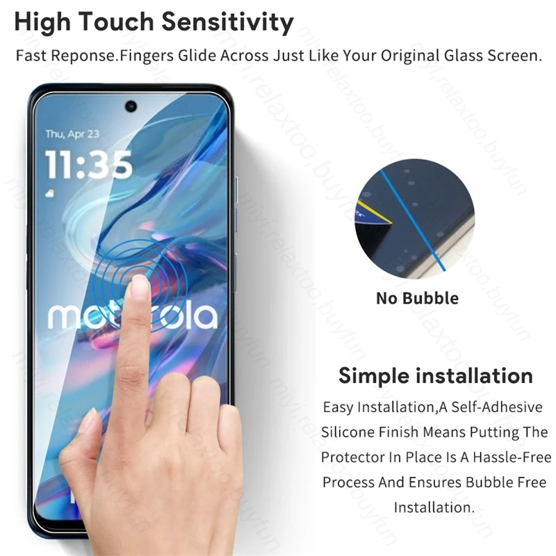 Protector de pantalla de vidrio templado 2To1 9H para Motorola Moto G45 MotoG45 G 45 45G 5G, vidrio Protector de cámara en Moto Rola G-45 2024 - imagen 4