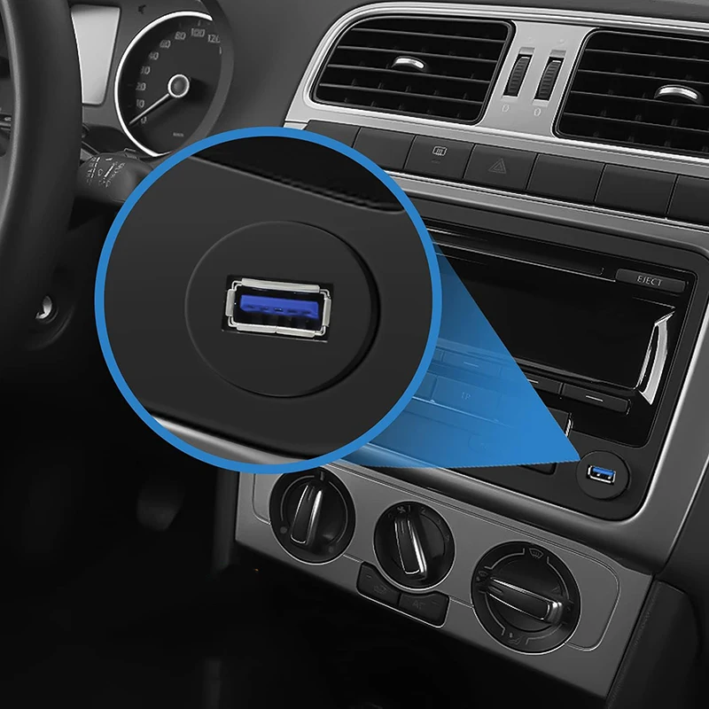 Cable de extensión de montaje en Panel empotrado macho a hembra con hebilla para coche, camión, barco, motocicleta, tablero automático, USB pequeño 3,0/2,0, 1m - imagen 4