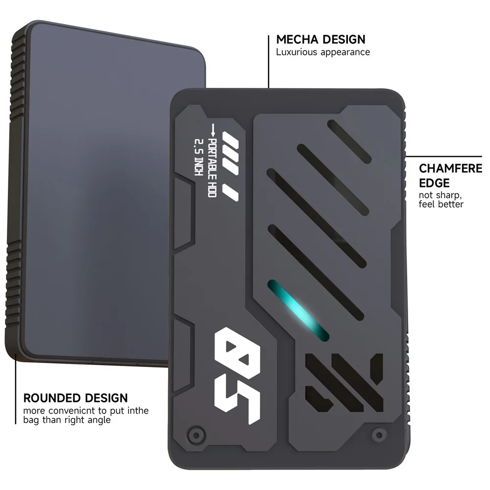 HDD externo 2,5 1TB 750GB 500GB 320GB 250GB 160GB tipo C USB3.0 disco duro 1 TB estilo RGB almacenamiento de expansión para Mac PC portátil - imagen 4