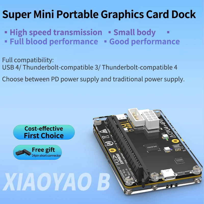 USB4 Thunderbolt4/3 GPU Dock compatible con RTX5090 RX7900 para tarjeta gráfica PCIe externa a portátil Win10/11 DC PD Power - imagen 2