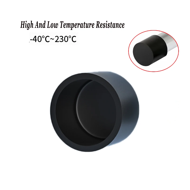 6/10 Uds 3mm ~ 29,7mm cubierta de cabeza plana de silicona negra resistente al calor tapa protectora sellada a prueba de polvo tapa Circular anticolisión - imagen 3