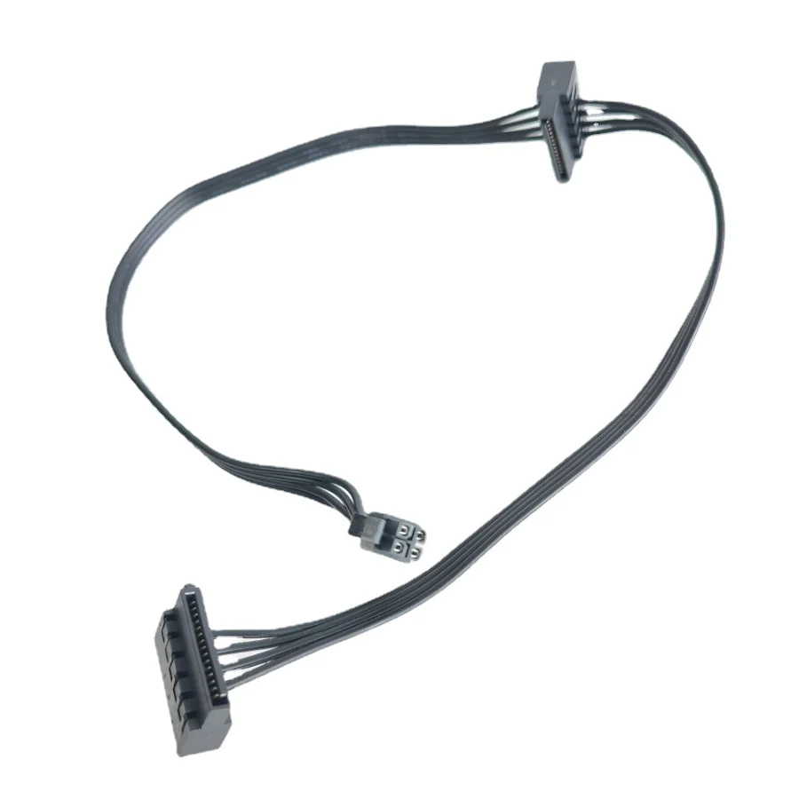 Pequeño Cable de alimentación de disco duro SATA HDD SSD de 5mm, 4 pines a 2 puertos, 15 pines, para Lenovo M410 M415 B415 510SA B250, placa base de ordenador