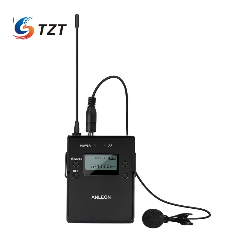 TZT ANLEON MTG-400 Sistema con micrófono inalámbrico de 570-590MHz para guía turística interpretación simultánea (1 * TX + 1 * RX/3 * RX/5 * RX - imagen 4