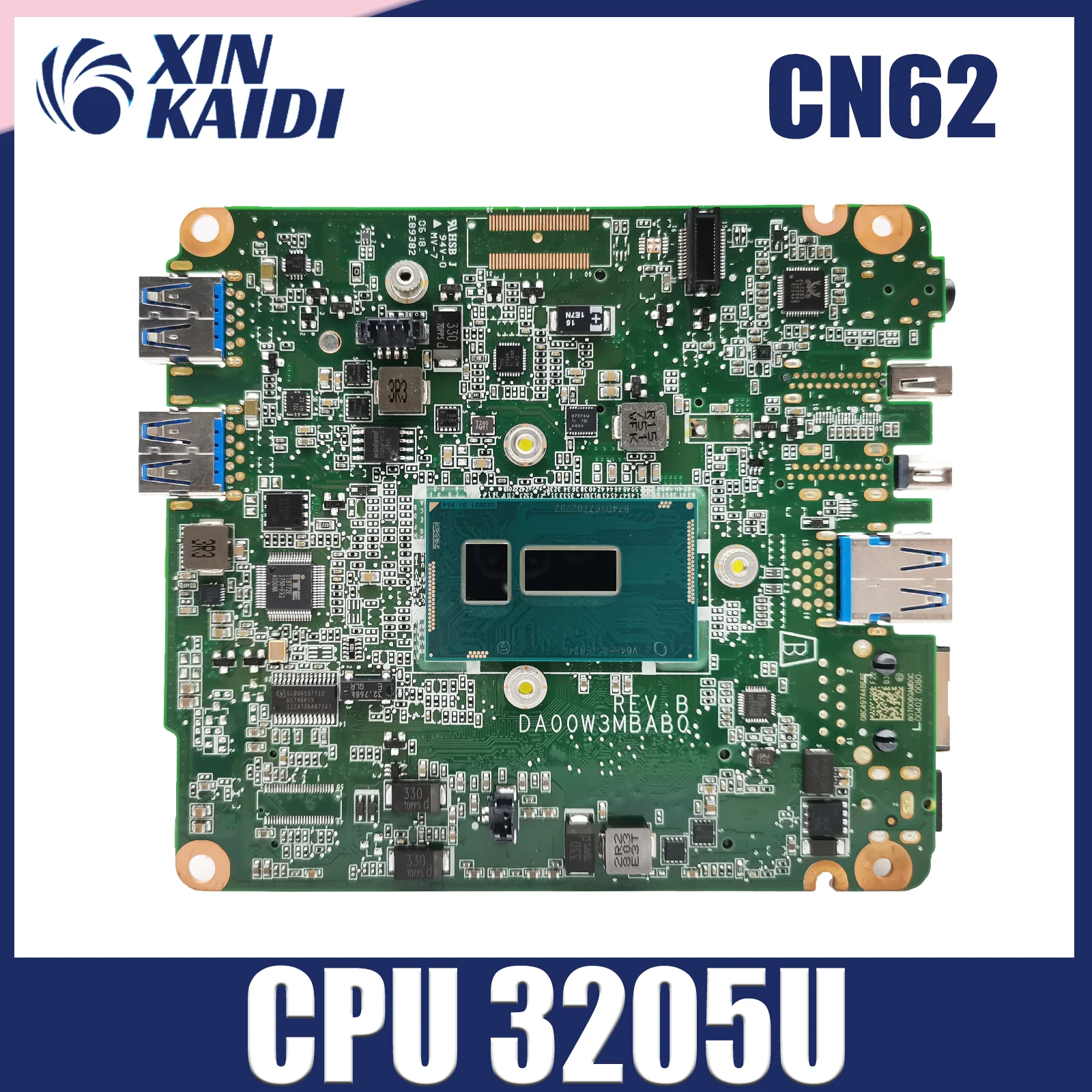 Para ASUS Chromebox Mini PC placa base CN62 con 3205U 3215U/i7-5500U CPU placa base para ordenador portátil 100% probado OK
