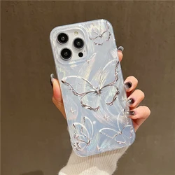 Funda Mariposa Plateada iPhone 11-16 Pro Max