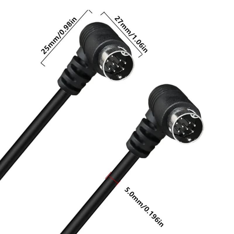 Cable de vídeo S DIN 9 pines macho a macho, macho a hembra Cable de sonido S para dispositivos de vídeo como conexión de cámara de proyector receptor - imagen 4