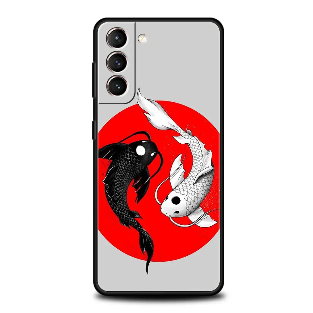 Funda de teléfono Koi Carp para Samsung Galaxy S24 S23 S22 S20 Ultra S21 FE 5G S10 S9 Plus S10E S8 funda de silicona suave - imagen 4