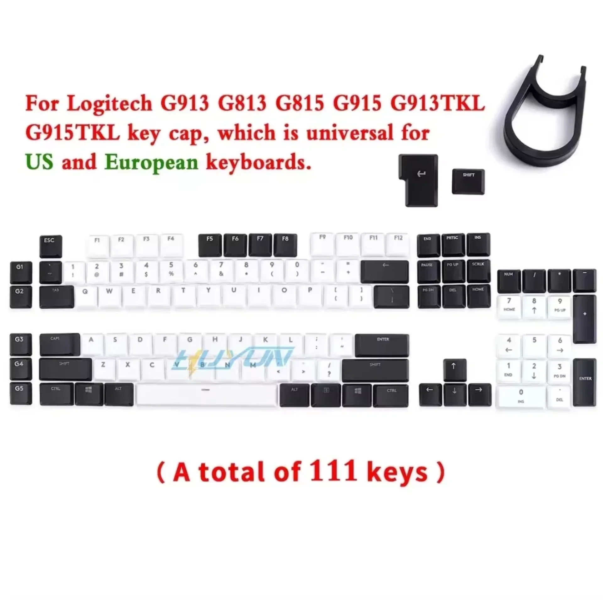 White-black 111 keys