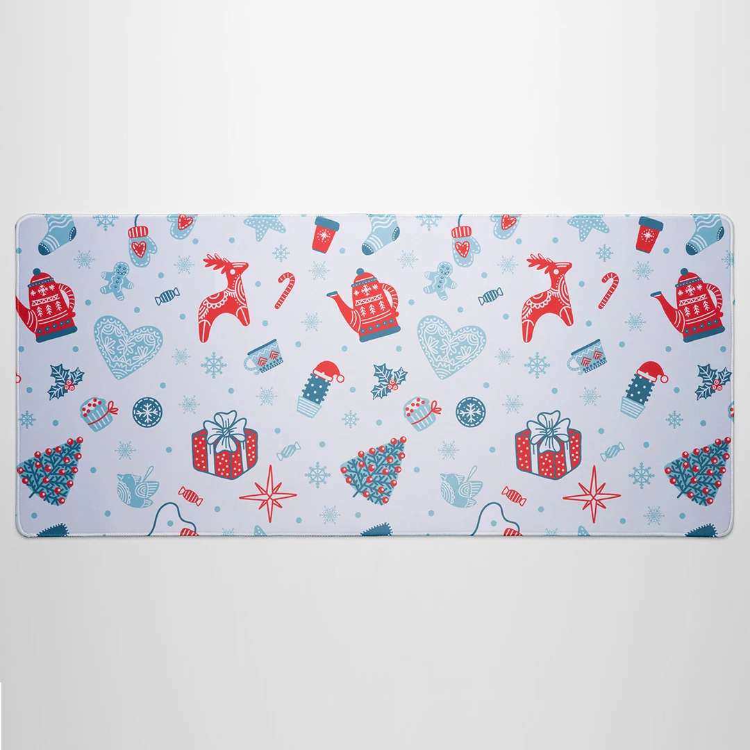Alfombrilla de ratón de Navidad, alfombrilla de escritorio grande extendida para teclado y ratón, XXL, Gaming de Navidad para Gamer de escritorio, oficina y hogar - imagen 3